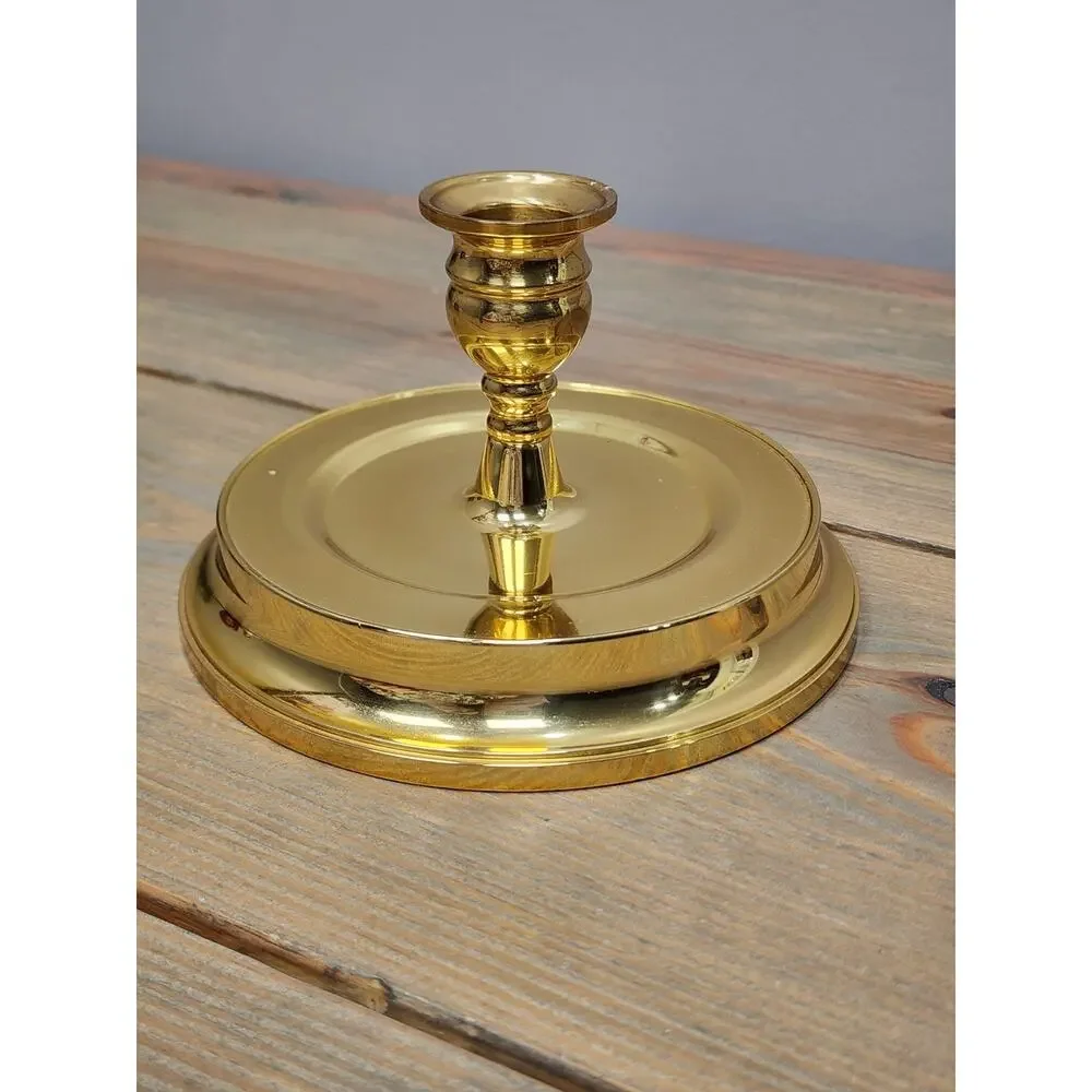 Vintage BALDWIN Brass Candle Holder Candlestick Forged in America